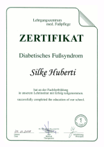 Zertifikat Silke Huberti